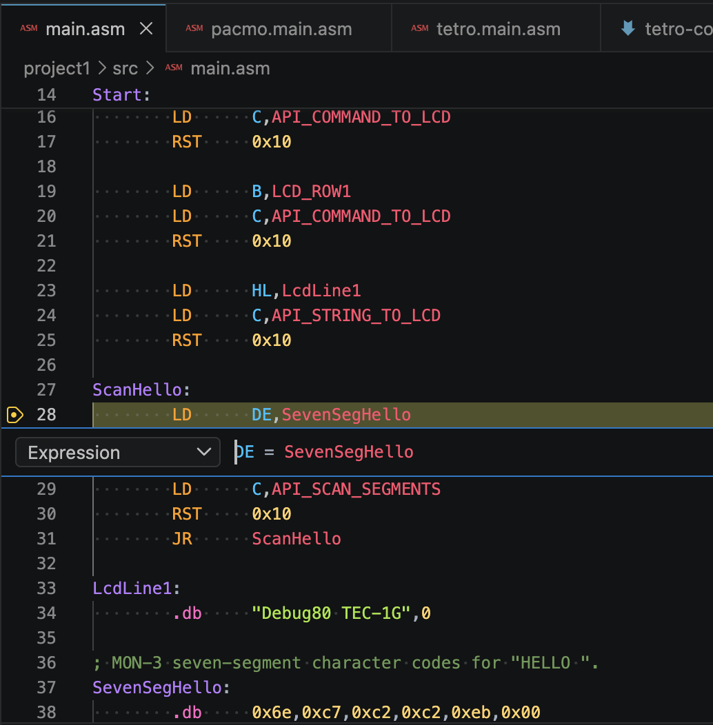 Conditional breakpoint expression in the editor