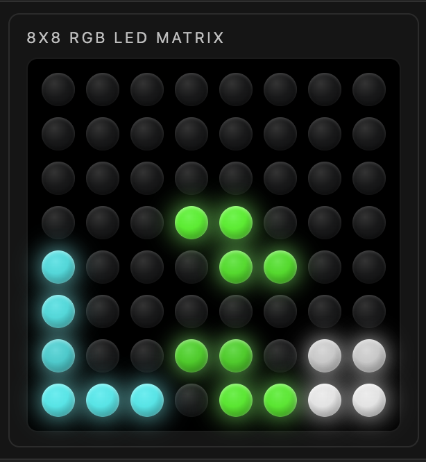 8x8 RGB LED matrix output