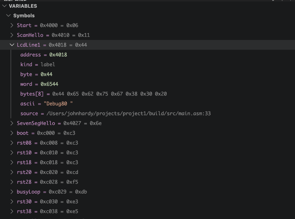 Variables panel showing source-map-backed symbols
